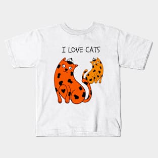 I LOVE CATS/ Cute Kittens Kids T-Shirt